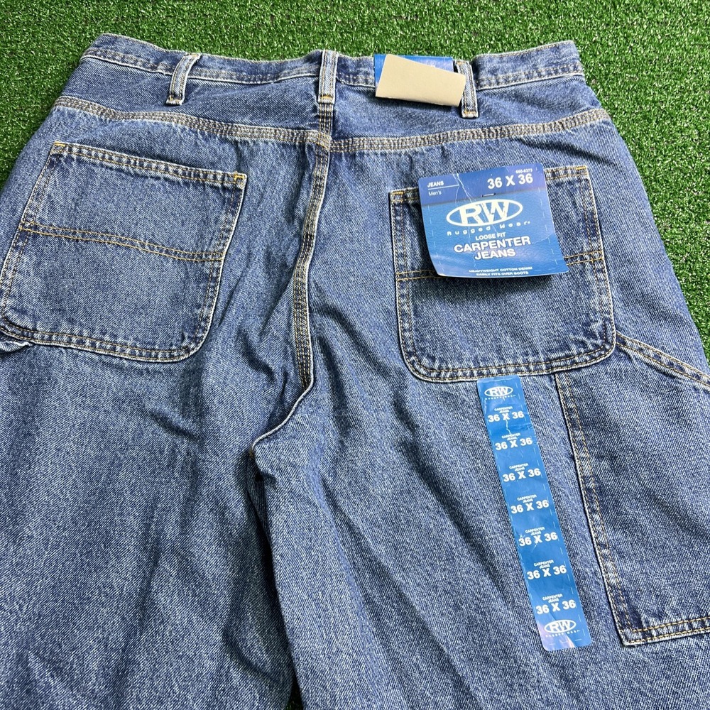 RW-Rugged Wear Loose Fit Carpenter Jeans Size 36x33 NWT - Picture 9 of 9